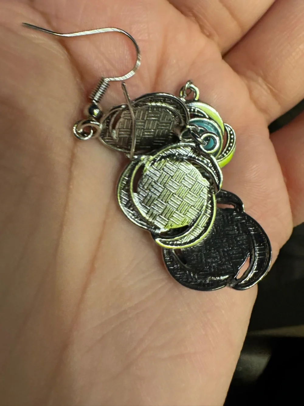 Turquoise color Drop Earrings - Women Jewelry - Picture 3 of 5